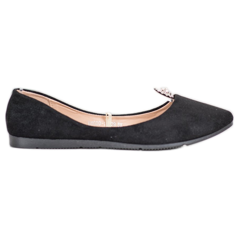 Černé balerínky s ozdobou VINCEZA černá