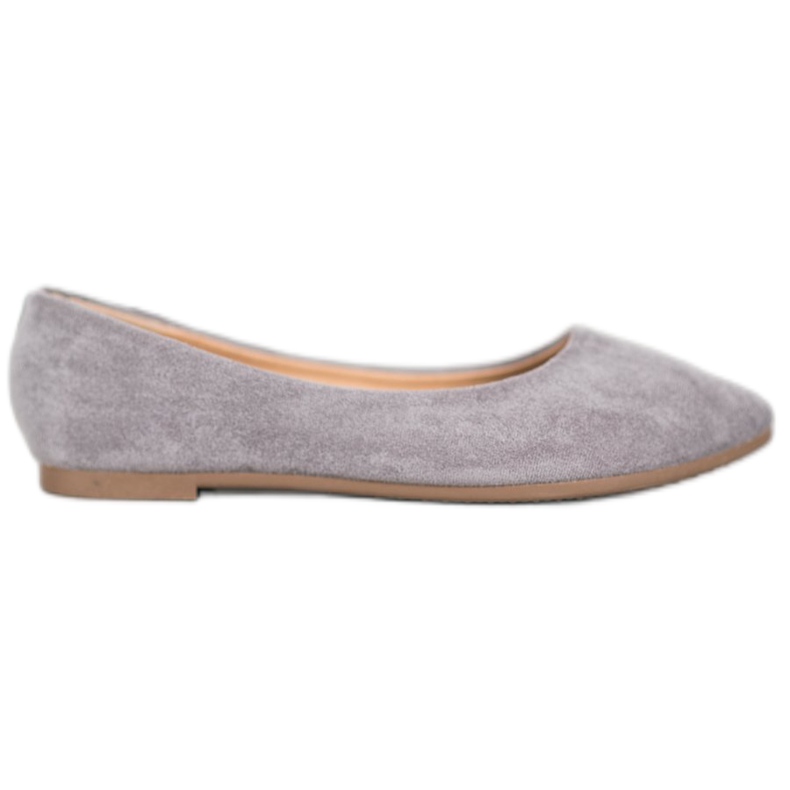 Klasické semišové balerínky VINCEZA šedá