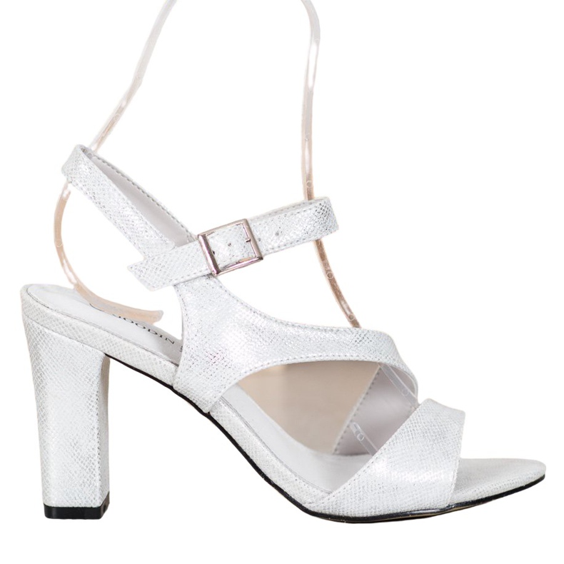 Goodin Stylové sandály s třpytkami stříbrný šedá