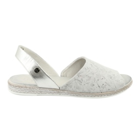 Dámské sandály šedé / stříbrné Sergio Leone SK030 šedá