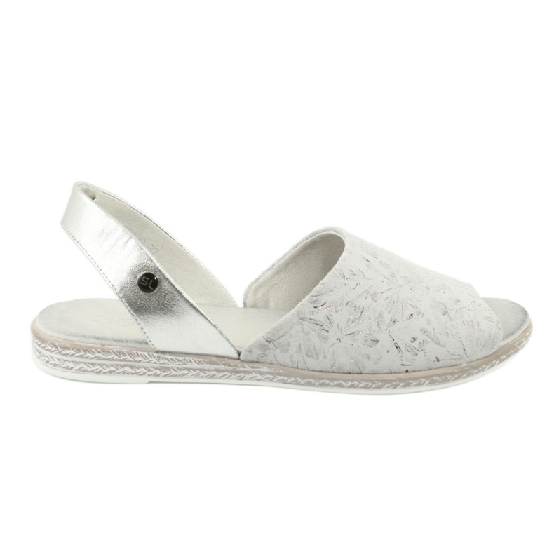 Dámské sandály šedé / stříbrné Sergio Leone SK030 šedá