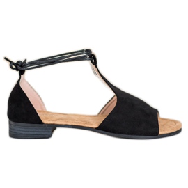 Vázané sandály VINCEZA černý