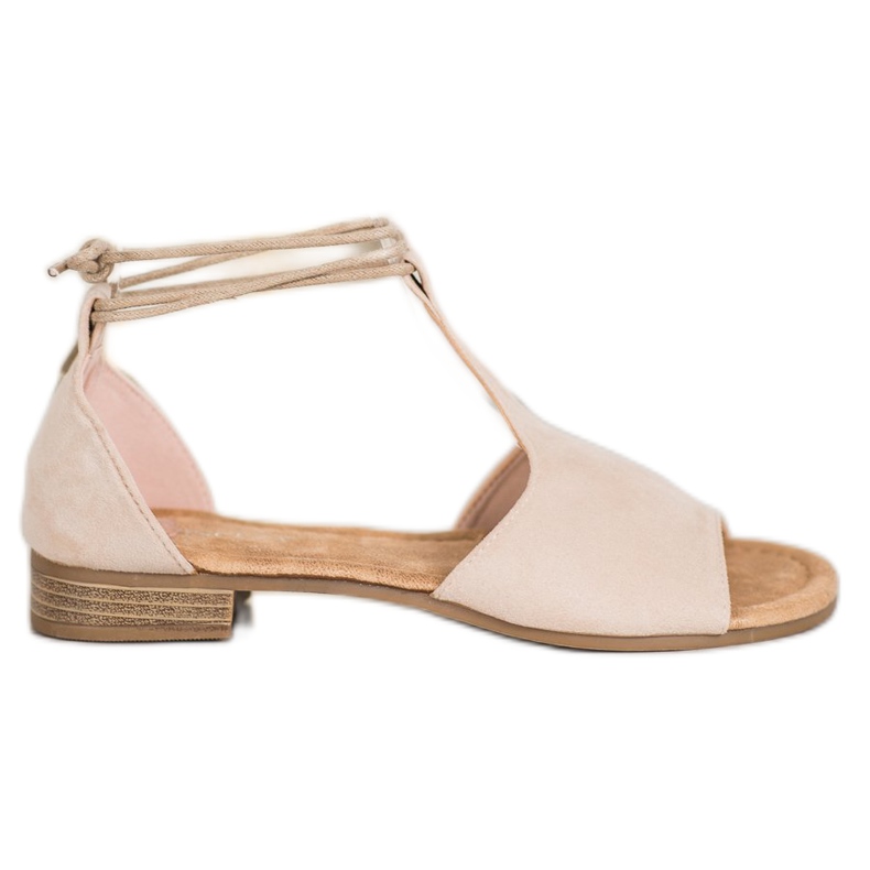 Vázané sandály VINCEZA hnědý