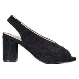 Elegantní boty na sloupku VINCEZA černý