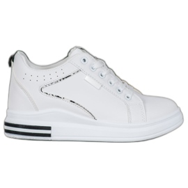 SHELOVET Bílé boty se skrytým klínem bílý SHELOVET Bílé boty se skrytým klínem bílý