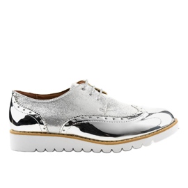 Lakované stříbrné jazzové boty TL-61 stříbro