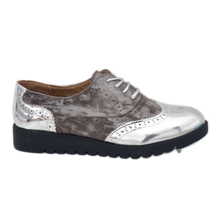 Červené semišové boty TL-62 šedá