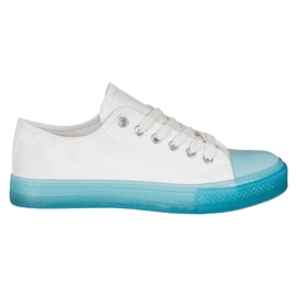 SHELOVET Tenisky S Barevnou Podešví bílý