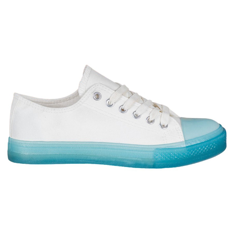 SHELOVET Tenisky S Barevnou Podešví bílý