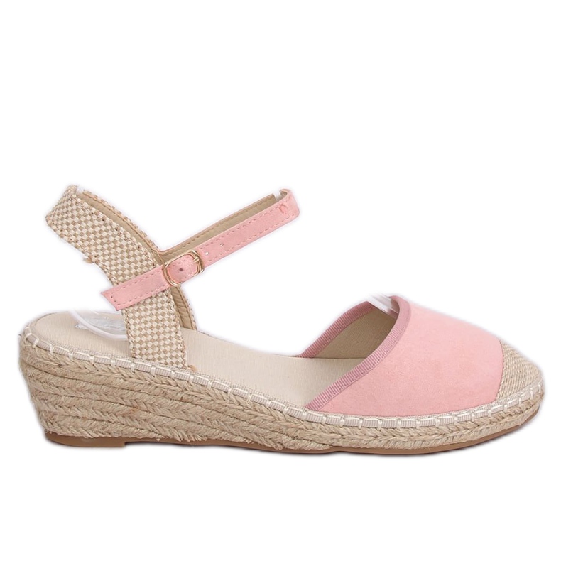 Růžové espadrilky na klíncích růžové LLI-3M85 růžové růžový Růžové espadrilky na klíncích růžové LLI-3M85 růžové růžový