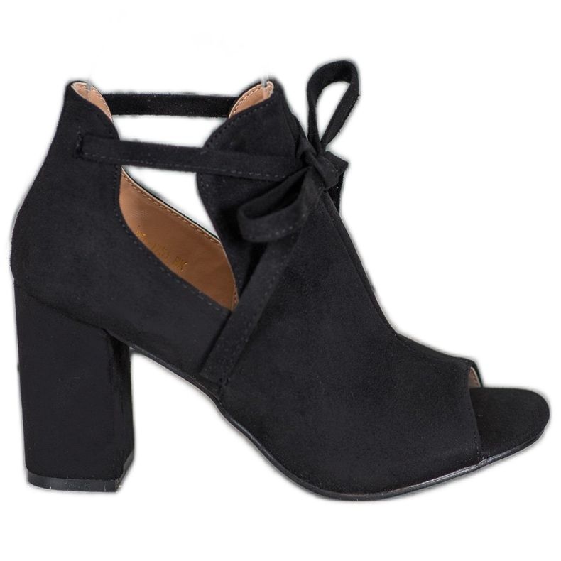 Vázané boty s otevřenou špičkou VINCEZA černá