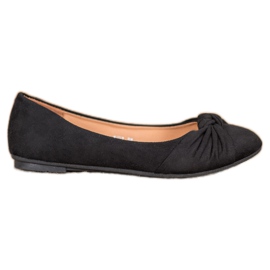 Clowse Pohodlné semišové balerínky černý