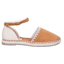 Goodin Hnědé espadrilky se semišem hnědý Goodin Hnědé espadrilky se semišem hnědý