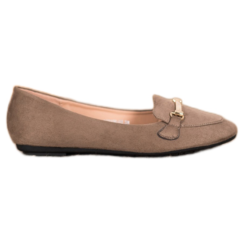 SHELOVET Semiš V Balerínkách hnědý