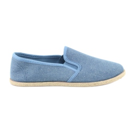 Wishot Dámské espadrilky se třpytkami 32-187 modré modrý