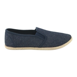 Wishot Dámské espadrilky se třpytkami 32-187 tmavě modrá modrý
