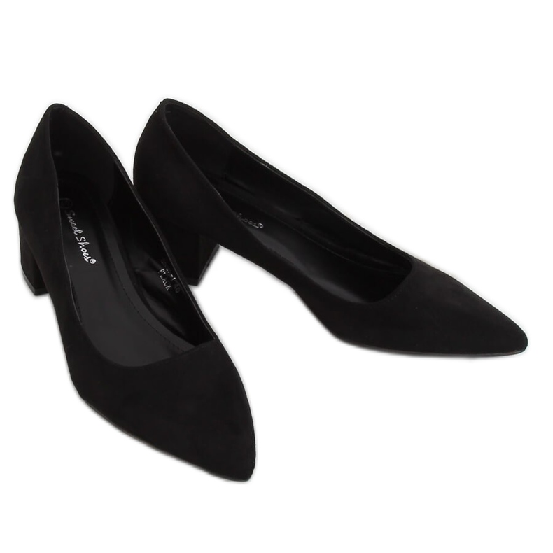 Lodičky na nízkém podpatku černé 3837 Černé černá