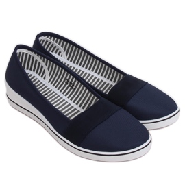 Tmavě modré balerínky S81B001 Blue námořnická modrá