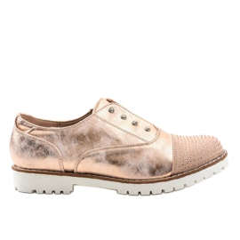 Zlaté nazouvací boty s cvočky GF-FD9 zlatý