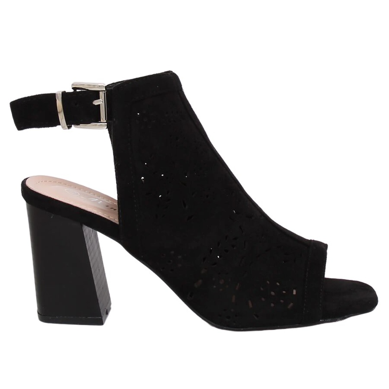 Černé lodičky s otevřenou špičkou 3015 Black černá