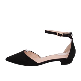 Černá MM-795 Černě broušené balerínky Černá MM-795 Černě broušené balerínky