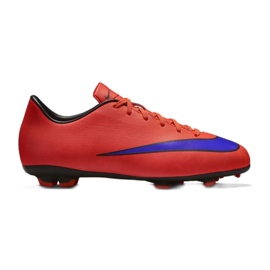 Kopačky Nike Mercurial Victory V Fg Jr 651634-650 červený pomeranče a červené