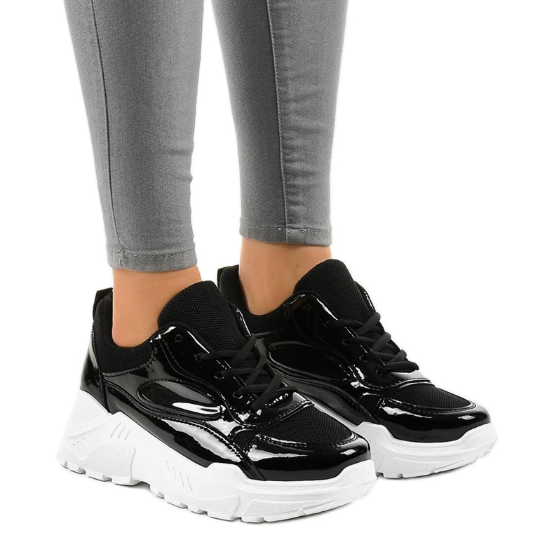 Černá módní sportovní obuv MS381E Černá módní sportovní obuv MS381E