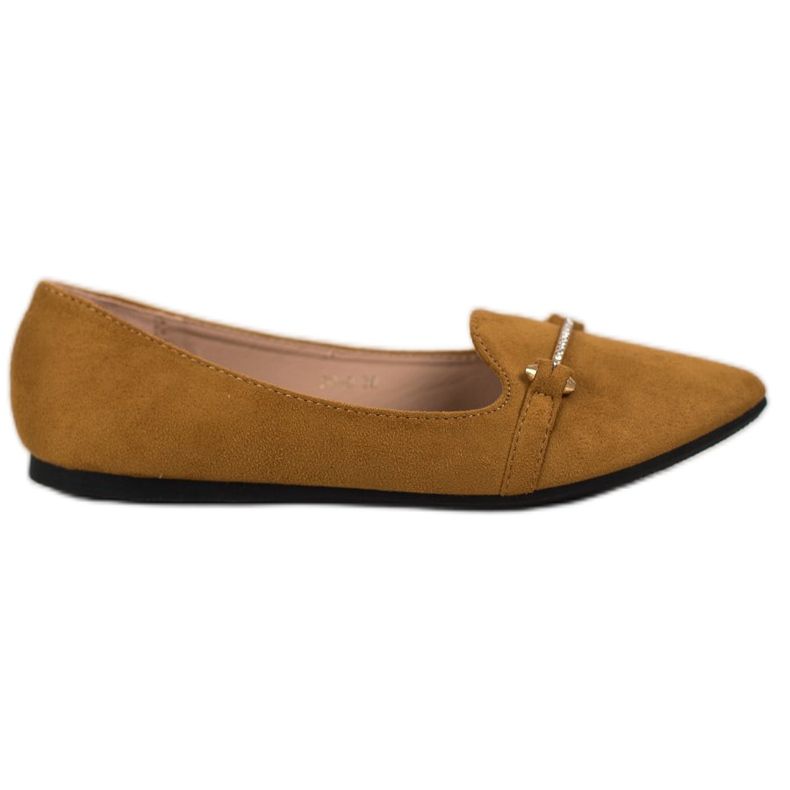 SHELOVET Baletka ve špice hnědý