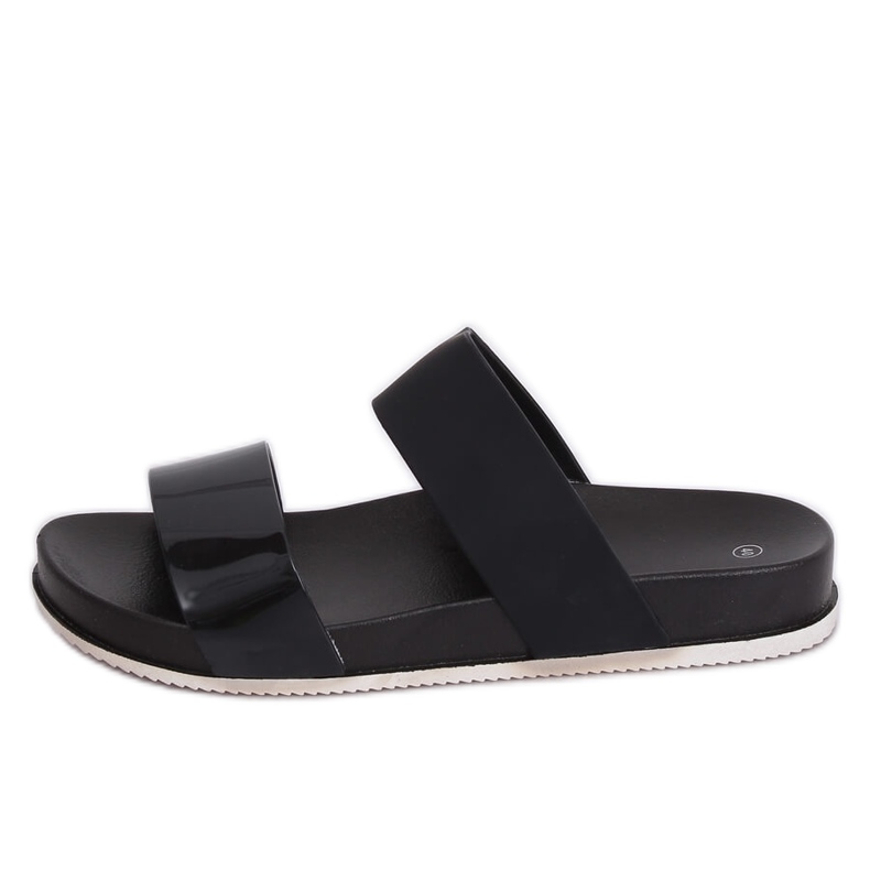 Černé pantofle CK66P Černé s gumovými pásky černá Černé pantofle CK66P Černé s gumovými pásky černá