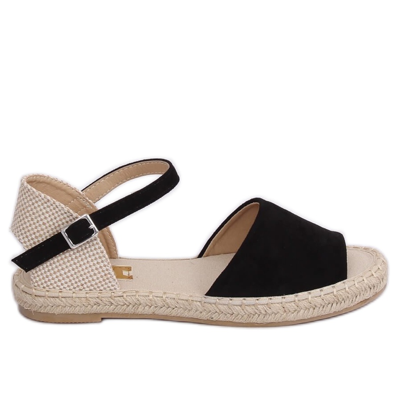 Černé espadrilky BB28P hnědý černá