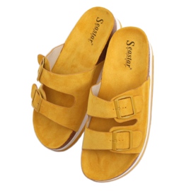Honey scholki pantofle SS115P žluté žluť