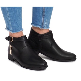 Boty se zipy 288-89 černé černý
