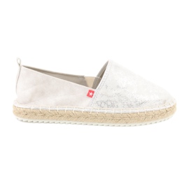 Big Star Espadrilky velké hvězdy 274A514 stříbrný šedá Big Star Espadrilky velké hvězdy 274A514 stříbrný šedá