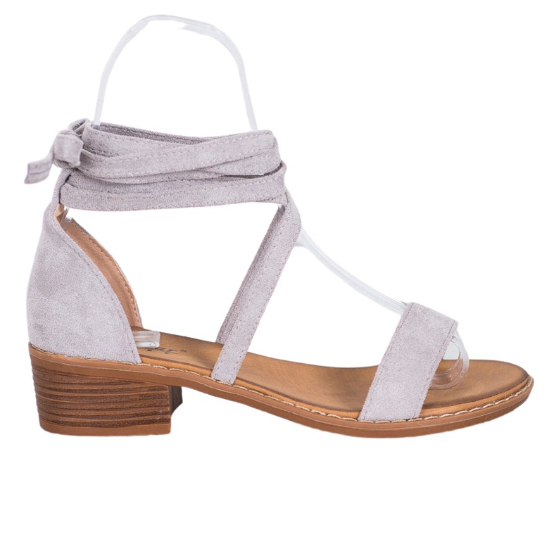 Svázané sandály šedá