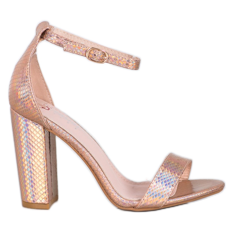 Seastar Sexy lesklé sandály zlatý