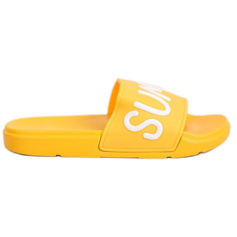 SHELOVET Gumové pantofle žlutá