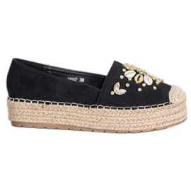 Seastar Espadrilky s ornamenty černý