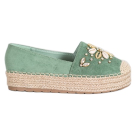 Seastar Espadrilky s ornamenty zelený