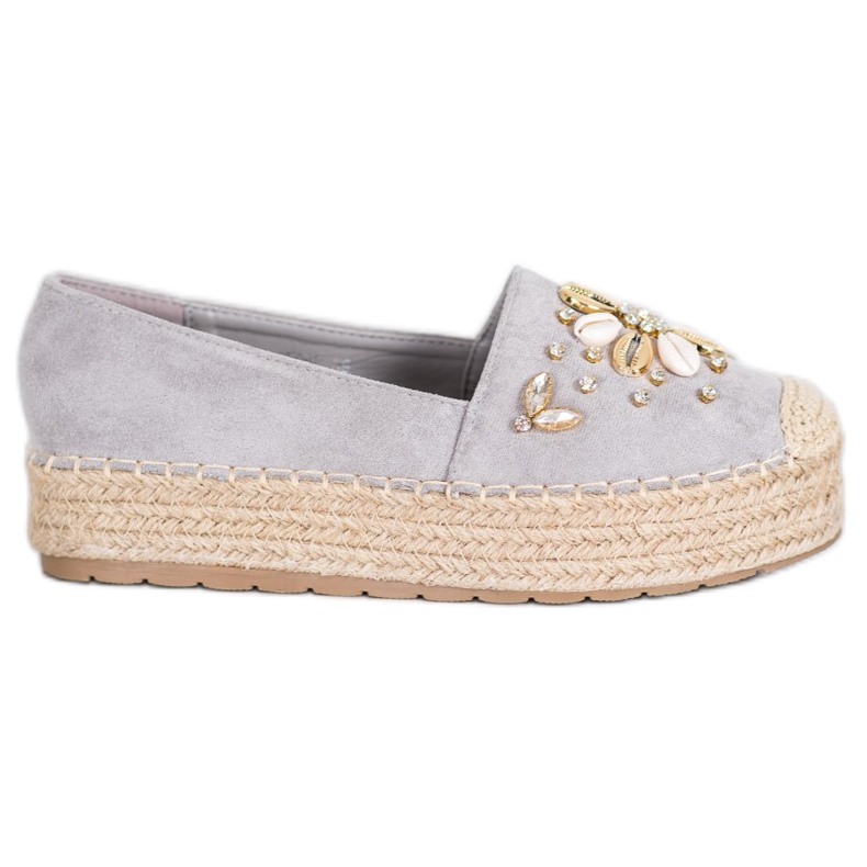Seastar Espadrilky s ornamenty šedá