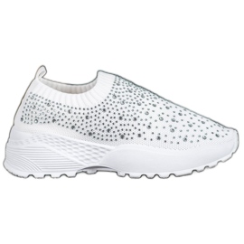 Diamantique Sportovní obuv s krystaly bílý