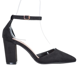 Seastar Semišové Lodičky Na Sloupu černý