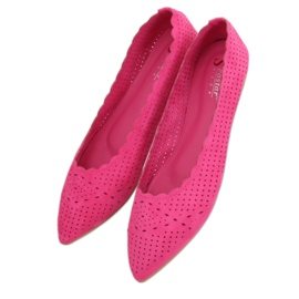 Fuchsie prolamované baleríny NK18P Fushia růžový Fuchsie prolamované baleríny NK18P Fushia růžový