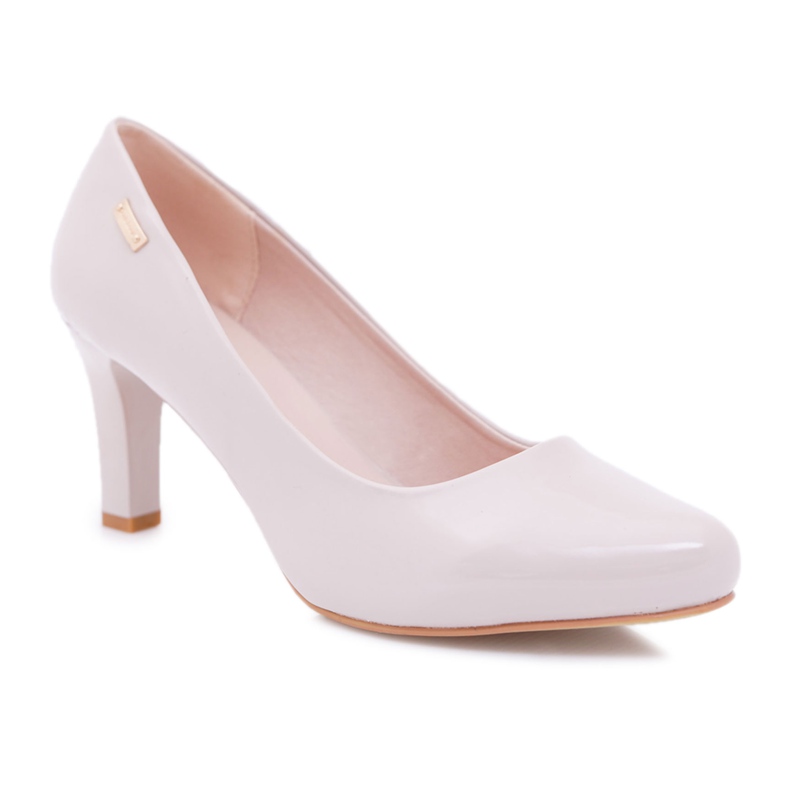 Dámské lodičky Sergio Leone světle šedá lakovaná Orsola