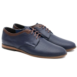 Gejms Prolamované pánské kožené boty Ettore Granat černá