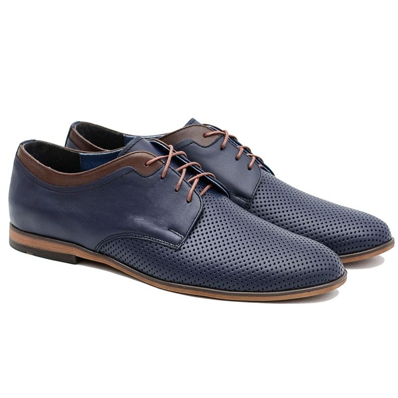 Gejms Prolamované pánské kožené boty Ettore Granat černá