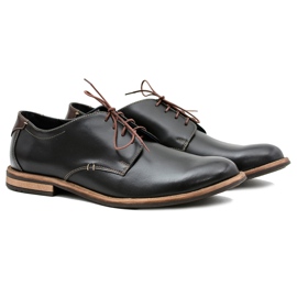 Bednarek Polish Shoes Elegantní pánské černé boty Feliciano černý