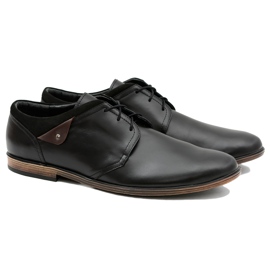 Gejms Pánské černé kožené boty Luca černý