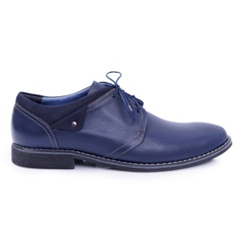 Bednarek Polish Shoes Pánské brogues Bednarek Elegantní kůže Navy Blue Oliviero námořnická modř