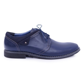 Bednarek Polish Shoes Pánské brogues Bednarek Elegantní kůže Navy Blue Oliviero námořnická modrá