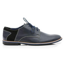 Bednarek Polish Shoes Pánské brogues Bednarek Elegantní kůže Navy Blue Biagio námořnická modř